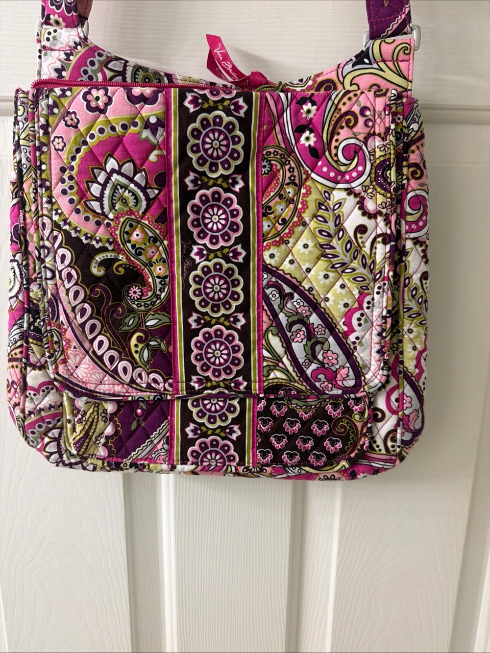 Vera Bradley Quilted Paisley Crossbody Bag - Pink & Purple